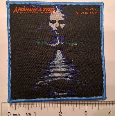Annihilator Never Neverland Light Blue Border Woven Patch