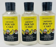 NEW 3 BATH  BODY WORKS ICED LEMON POUND CAKE HAND BODY LOTION 8 FL OZ SHEA
