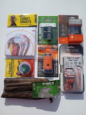 Hunting Lot of Turkey Call   Deer Call  Rattling, Card Reader, Targets + ! P2