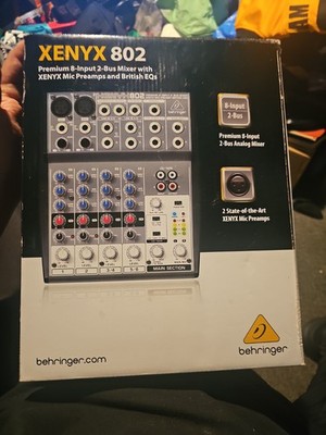 Behringer Xenyx 802 Mixing Console, 8 Channel - Black