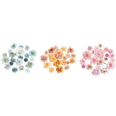 DIY Artificial Flower Set: 21 Colorful Silk Flowers for Fashion & Wedding Decor