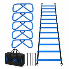 Agility Training Kit, Football Training Equipment Agility Ladder Hurdles Set