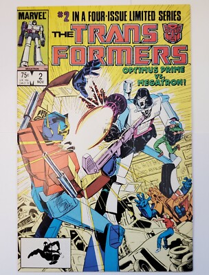 The TRANSFORMERS #2 Nov November 1984 optimus prime vs. Megatron