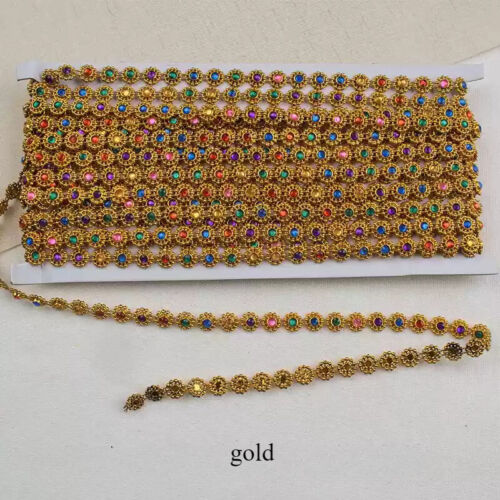 9 m cristallo lucido strass catena bordo accessorio cucito fai da te materiale retrò - Foto 9 di 9