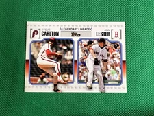 2010 Topps Legendary Lineage #LL73 Steve Carlton Jon Lester Phillies Red Sox