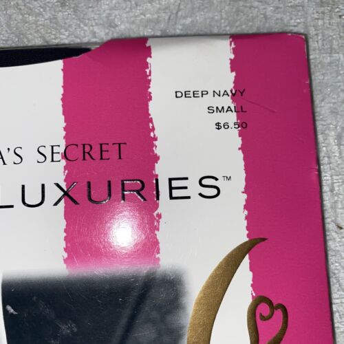 Vintage Victoria’s Secret lingerie for legs Control top pantyhose Deep Navy Sz S - Picture 3 of 11