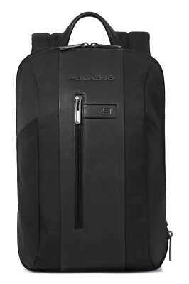 PIQUADRO Brief2 Slim Expandable Backpack M Rucksack Rucksack Black schwarz