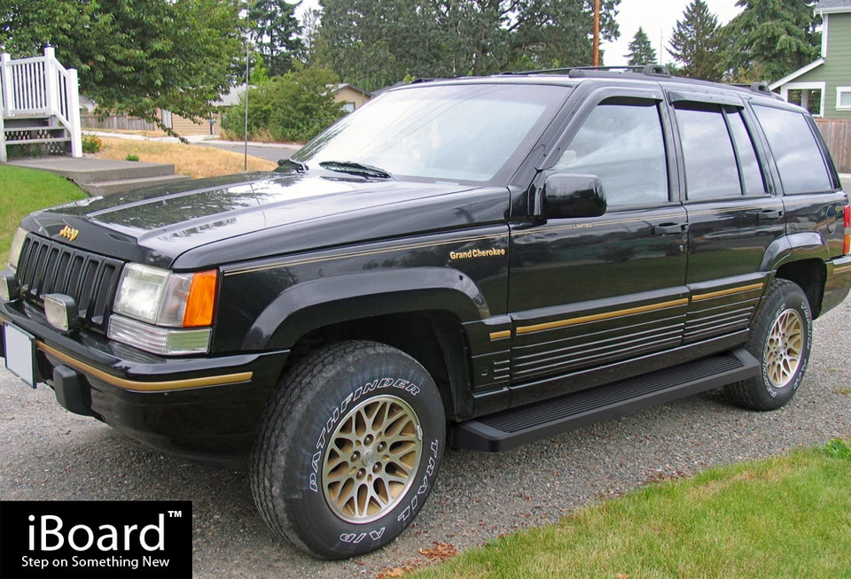 Боковые ступени премиум-класса 6 дюймов черные iBoard подходят для Jeep Grand Cherokee Laredo 1994-98 годов выпуска - Изображение 2 из 4