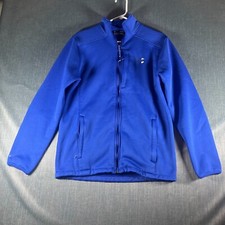 Under Armour Coldgear Mens Jacket Size M Blue Fleece Lined Mock Neck Full Zip