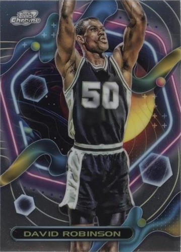 David Robinson 2023-24 Topps Motif Legends Of The Court Green Auto 