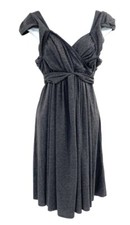 Joyfolie Mia Joy Ellen Dress Charcoal Gray Sleeveless size Medium