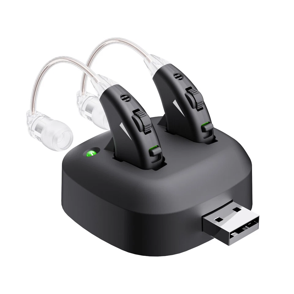 JINGHAO Rechargeable Hearing Aid Sound Device Hearing Amplifier for Elderly UK