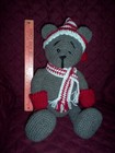 Handcrafted/crochet teddy bear, 17", gray    a — photo 3