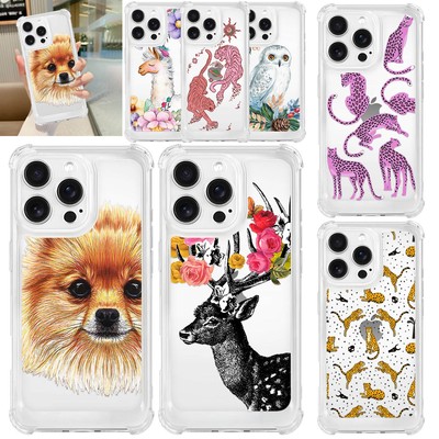 Animal Print Phone Case For Samsung A25 A35 A55 A56 iPhone 13 14 15 16 Pro Cover