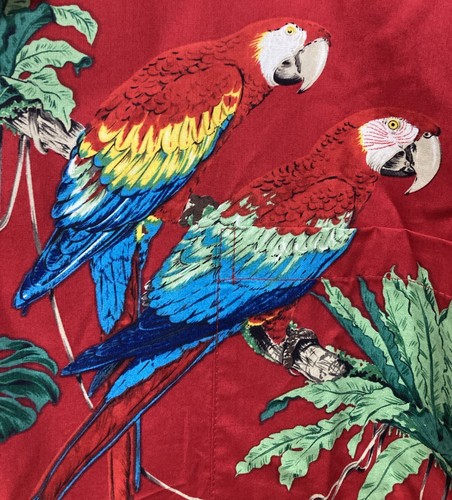NOS Paradise Found Hawaiian Multi Macaw Parrot Shirt Magnum P.I. Tom Selleck 4XL - Picture 5 of 8