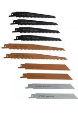 10 PIECE ASSORTED UNIVERSAL RECIPROCATING SAW BLADES SET Wood Metal Shank Pack