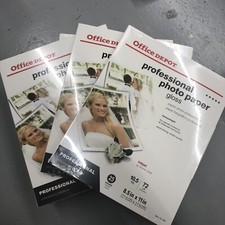 Office Depot Professional Photo Paper gloss 75Sheets sealed 3packs ships free s8