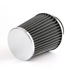 3" Universal Car Cold Air Intake Cone Pod Filter Tapered High Performance Silver