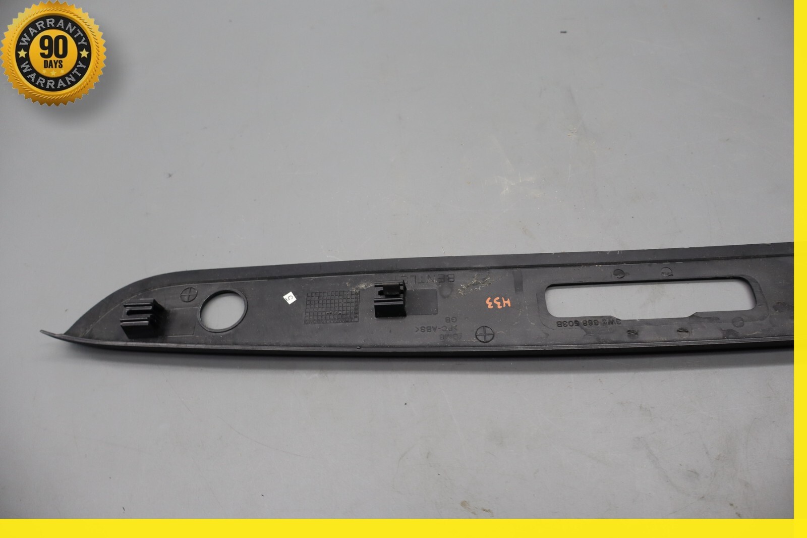 06-12 Bentley Continental Flying Spur Rear Trunk Lid Upper Trim Panel Black Oem