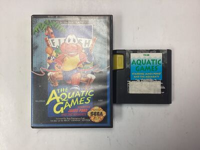 The Aquatic Games- Sega Genesis Game and Case no Manual TESTED