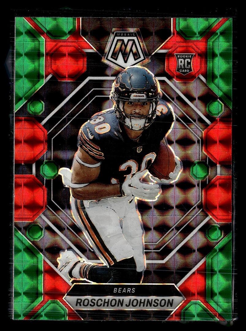 2023 MOSAIC CHOICE RED GREEN ROOKIE 359 Roschon Johnson Chicago Bears