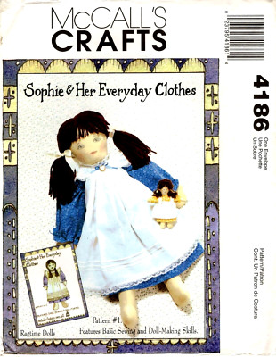 McCall's 4186 Sophie Doll & Clothes Sewing Craft Pattern Uncut