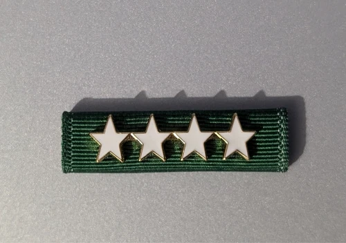 Texas Adjutant General's Individual Award 4th Award -Moiré Ribbon-Glued Stars-