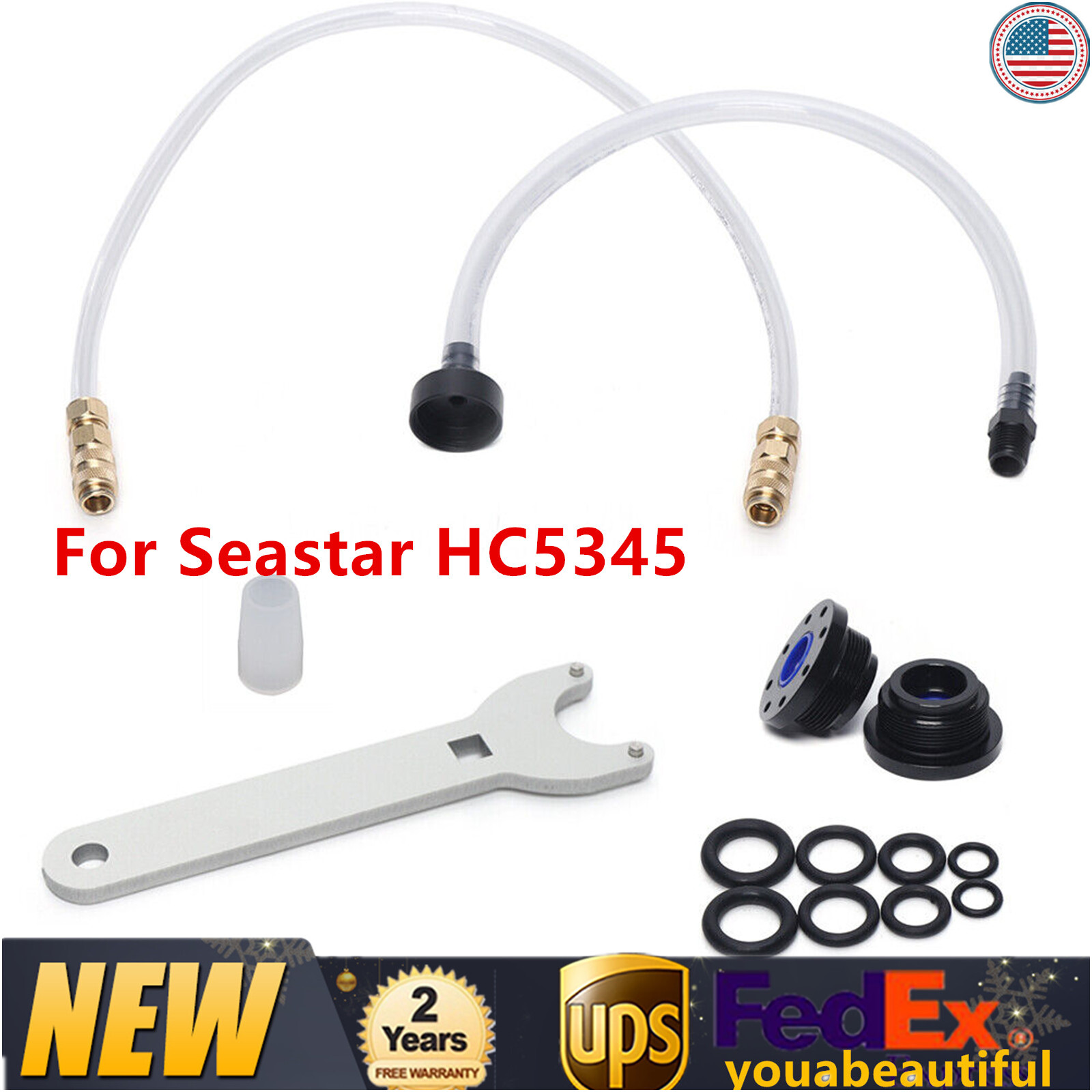 Front Mount Hydraulic Steering Cylinder Seal Kit Bleed Kit For Seastar