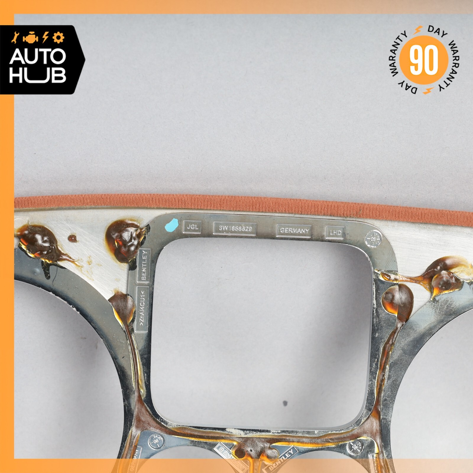 03-13 Bentley Continental GT GTC Dash Panel Speedometer Bezel Trim Wood OEM