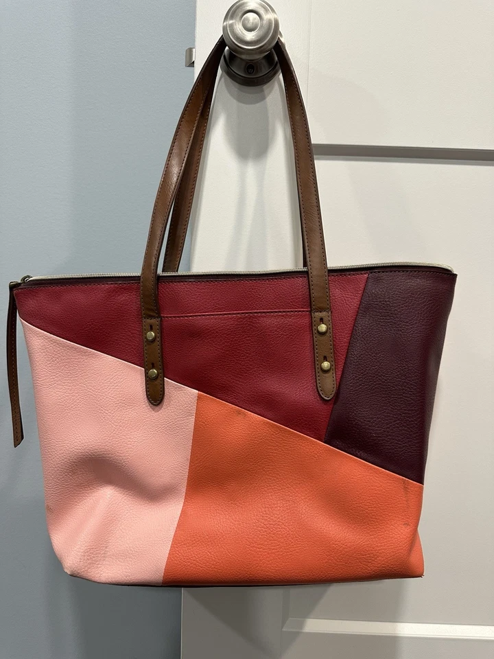 Bolso de Mano Fossil Jayda Rojo Multicolor Geométrico Foto 2 de 4