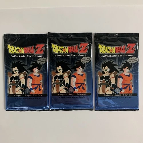 Dragon Ball Z Saiyan Saga Series Booster Pack Cards Score 3 Pack Lot Sealed