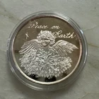 Collectible Rare Nat. Toned 1 oz 999 Silver Round 1997 "Peace on Earth" Holliday
