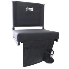 Wide Stadium Seat - Extra Thick Cushion, Great Back Support, 1 Black