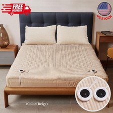 Heated Mattress Pad King Size Dual Control-Electric Mattress Pad 6 Heat Settings