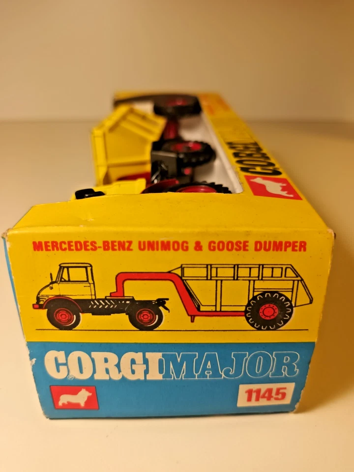 MERCEDES-BENZ UNIMOG 406 Goose dumper 10t - CORGI MAJOR 1145 con scatola - 1969 - Immagine 2 di 4