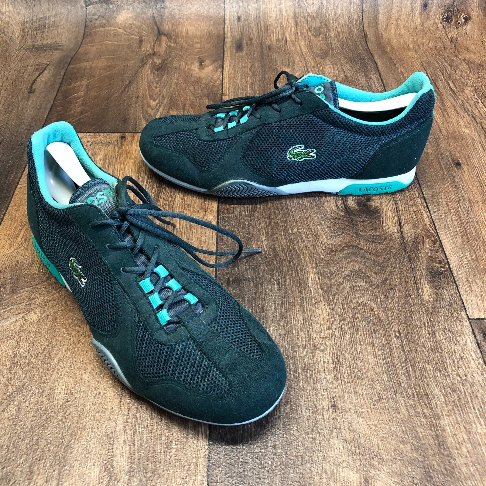 Lacoste Shoes Mens Size 8.5 EU 41 Green Casual Comfort Lace Up Sneakers