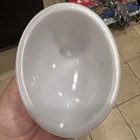 Antique Milk Glass Small Hen On Nest Lid Red Accents — photo 4