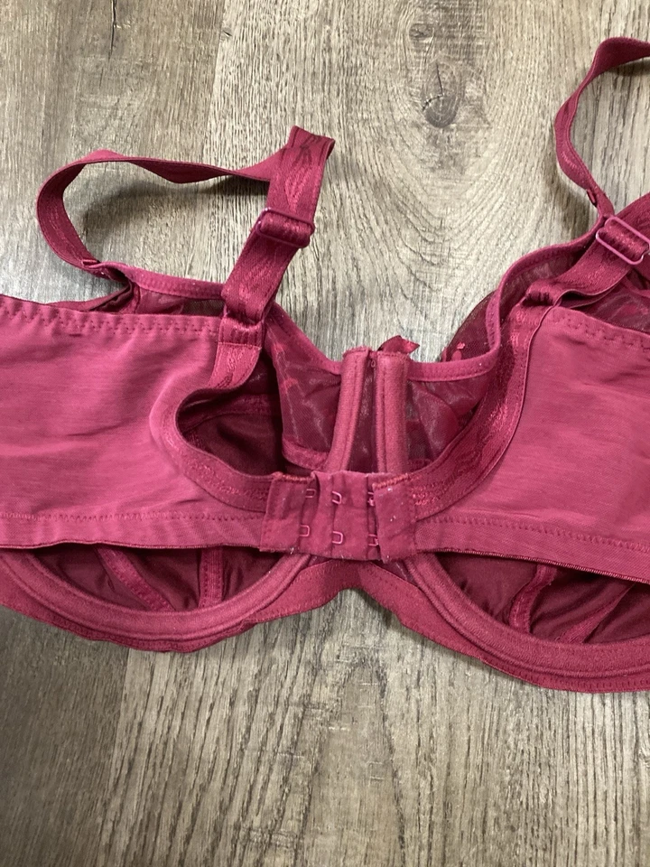 Sujetador para mujer Elomi rojo cobertura completa con aros talla 38F Foto 4 de 4