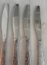Cambridge Conquest Stainless Steel Flatware Dinner Knives Lot Of 4