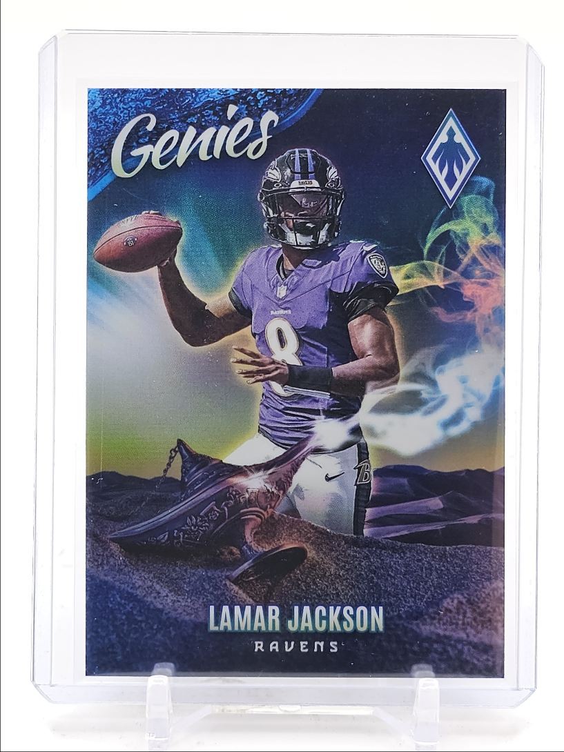 LAMAR JACKSON 2025 PHOENIX GENIES FOOTBALL CASE HIT SSP RAVENS Q1215