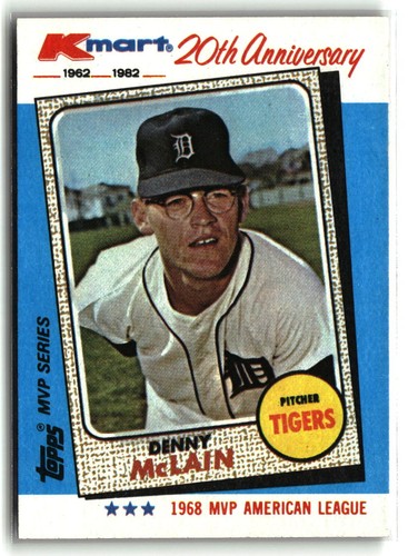 Denny McLain #13 1982 Kmart card