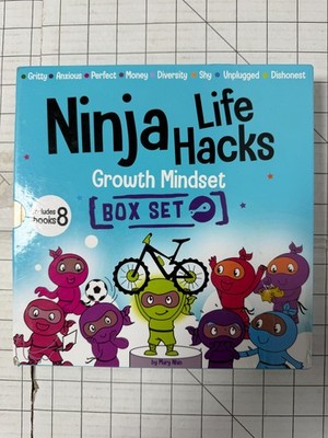 Ninja Life Hacks Growth Mindset Box Set by Mary Nhin Books 9 to 16 Ships Fast