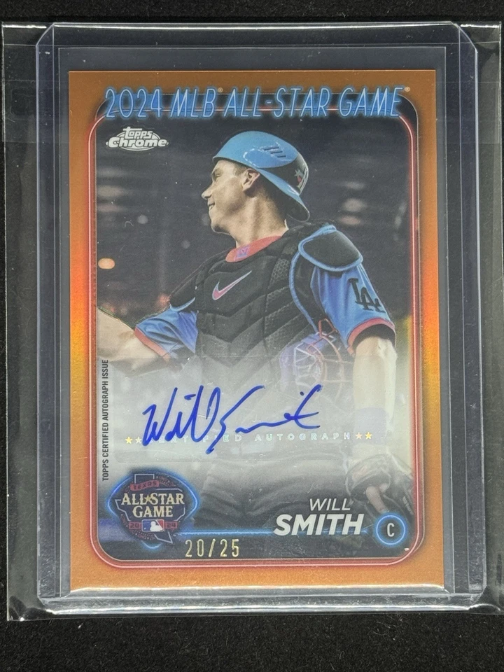 2024 Topps Chrome Orange Auto Refractor Will Smith!! 🔥 ASG!! HOT! /25 - Image 3 of 4