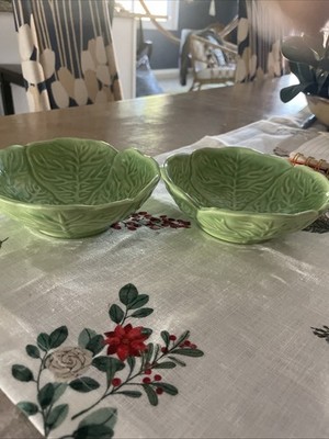Set of 2 Vintage Cabbage Plates - 7 - 1980