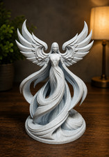 Celestial Angel Statue – Fantasy Winged Goddess Sculpture Multi Colour