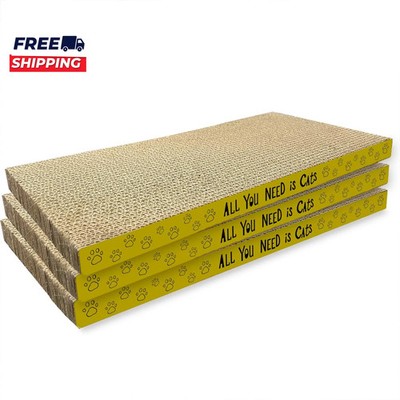 3 Pack Cardboard Cat Scratcher Pads Cat Scratching Board for Indoor