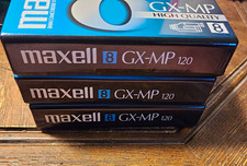 Lot of 3 Maxell GX-MP 8mm 120 Video Tapes Cassettes