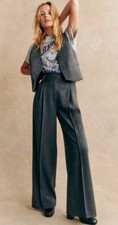 Sézane Aldo Trousers in Mottled Grey