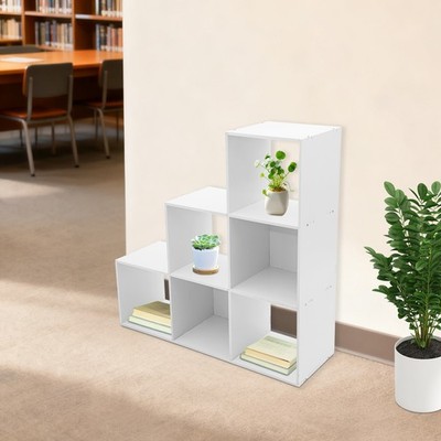 6-Cube Storage Organizer, Bookcase, Display Compartment, Open Back, Home Office
