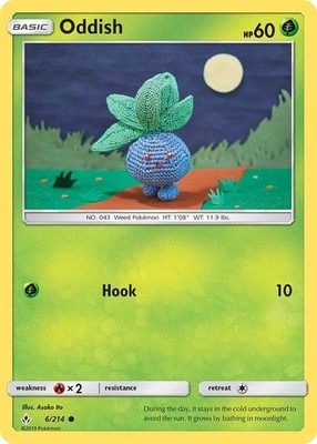 Oddish (6) (6/214) Common NM SM10 SM - Unbroken Bonds Pokemon TCG